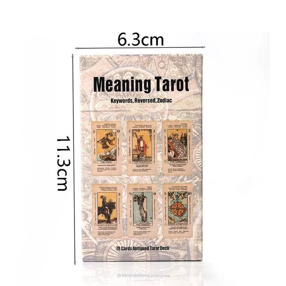 Learn Tarot Keyword Antiqued Classic Tarot Deck Learn 78 Cards Easily - Picture 7 of 7
